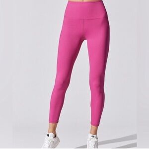 Carbon38 Fuchsia Ribbed Leggings